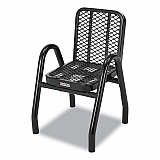 Outdoor Dining Set, Square, 36 x 36 x 36, Black Top, Black Base/Legs (348120BK)