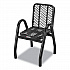 Outdoor Dining Set, Square, 36 x 36 x 36, Black Top, Black Base/Legs (348120BK)