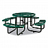 Expanded Steel Picnic Table, Round, 46