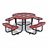 Expanded Steel Picnic Table, Round, 46