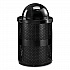 Outdoor Perforated Steel Trash Can with Dome Lid, 36 gal, Steel, Black (261949BK)