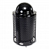 Outdoor Diamond Steel Trash Can with Base, 36 gal, Black (261948BKD)