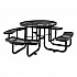 Expanded Steel Picnic Table, Round, 46