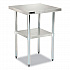 Work Table with Undershelf, Square, 24 x 24 x 35, Silver Top, Silver Base/Legs (319054)