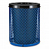 Outdoor Diamond Steel Trash Can, 36 gal, Blue (261924BL)