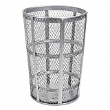 Steel Mesh Corrosion Resistant Trash Can, 48 gal, Silver (237633)