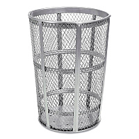 Steel Mesh Corrosion Resistant Trash Can, 48 gal, Silver (237633)