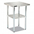 Work Table with Undershelf, Square, 30 x 30 x 35, Silver Top, Silver Base/Legs (493596)