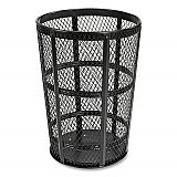 Steel Mesh Corrosion Resistant Trash Can, 48 gal, Black (237634BK)