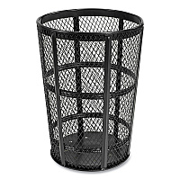 Steel Mesh Corrosion Resistant Trash Can, 48 gal, Black (237634BK)
