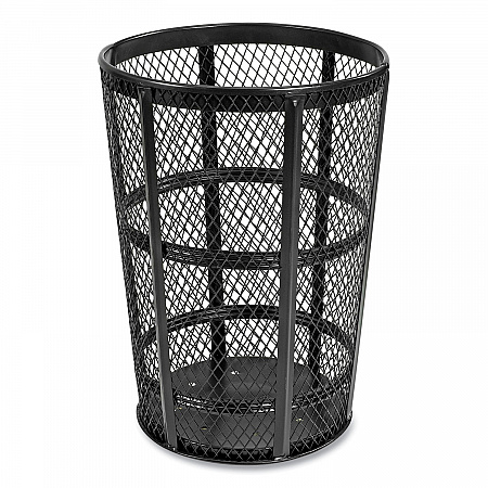 Steel Mesh Corrosion Resistant Trash Can, 48 gal, Black (237634BK)