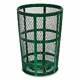 Steel Mesh Corrosion Resistant Trash Can, 48 gal, Green (237634GN)