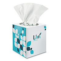 Cube Facial Tissue, 2-Ply, White, 90 Sheets/Box, 36 Boxes/Carton (11516)