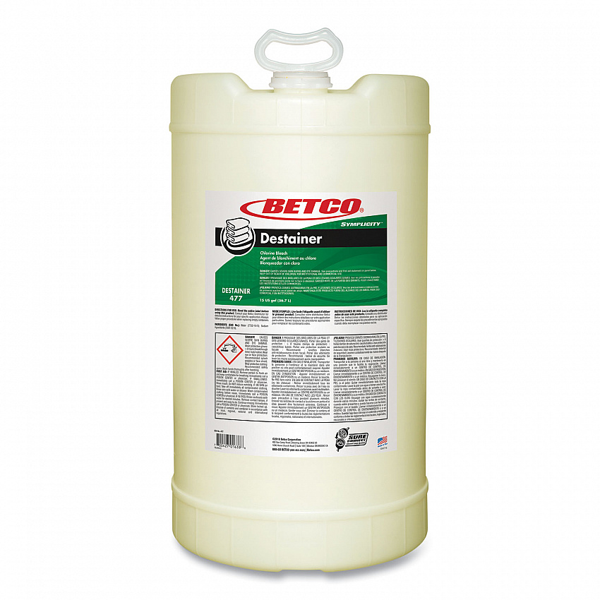 Symplicity Destainer, Mild Chlorine Scent, 15 gal Drum (4777700)