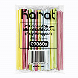 Boba Straws, 9", Plastic, Assorted Colors, 1,600/Carton (C9060SMIXED)