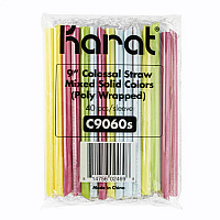 Boba Straws, 9", Plastic, Assorted Colors, 1,600/Carton (C9060SMIXED)