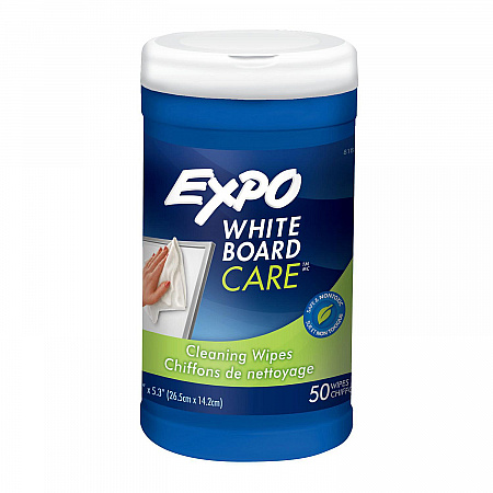 Dry-Erase Board Cleaning Wet Wipes, 6 x 9, 50 Wipes/Container (81850A)