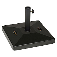 Umbrella Base, Square, Concrete, 88 lb Capacity, 20 x 20 x 15.75, Black (695475)