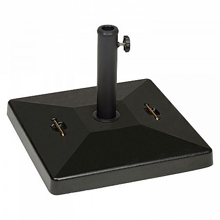 Umbrella Base, Square, Concrete, 88 lb Capacity, 20 x 20 x 15.75, Black (695475)