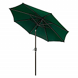 Outdoor Umbrella with Tilt Mechanism, 102" Span, 94" Long, Green Canopy, Black Handle (695329)