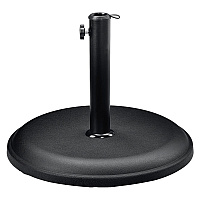 Umbrella Base, Round, Concrete, 33 lb Capacity, 18 x 18 x 13.5, Black (695474)