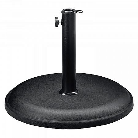Umbrella Base, Round, Concrete, 33 lb Capacity, 18 x 18 x 13.5, Black (695474)