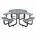 Expanded Steel Picnic Table, Round, 46