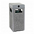 Stone Panel All Weather Trash Receptacle Urn, 12 gal, Steel, Gray (239576GY)