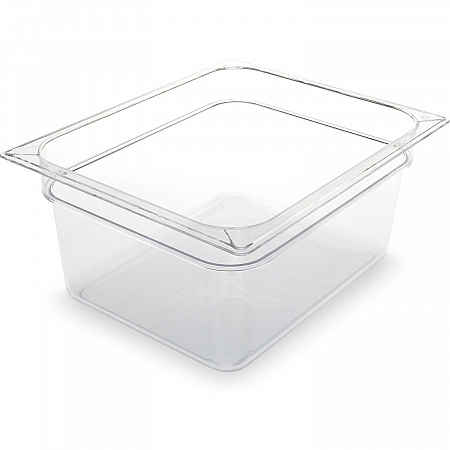 StorPlus Polycarbonate Food Pan, 8.7 qt, 10.38 x 12.75 x 6, Clear, Plastic (10222B07)