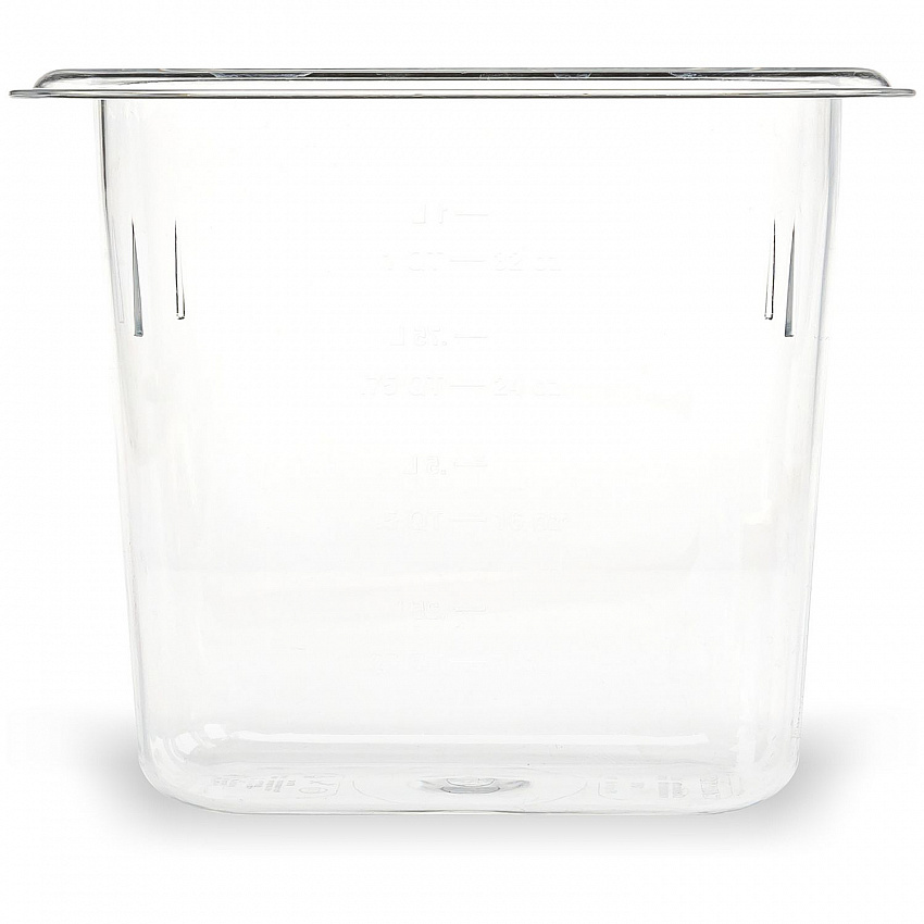 StorPlus Polycarbonate Food Pan, 1.4 qt, 4.25 x 6.93 x 6, Clear, Plastic (3068807)
