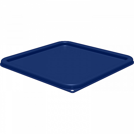 Squares Food Storage Container Lid, 11.38 x 11.38 x 0.63, Blue, Plastic (1197260)