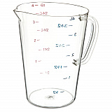 Commercial Measuring Cup, 1 gal, Plastic, Clear (4314507)