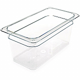 StorPlus Polycarbonate Food Pan, 5.7 qt, 6.88 x 12.75 x 6, Clear, Plastic (3066207)