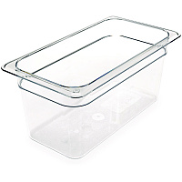 StorPlus Polycarbonate Food Pan, 5.7 qt, 6.88 x 12.75 x 6, Clear, Plastic (3066207)