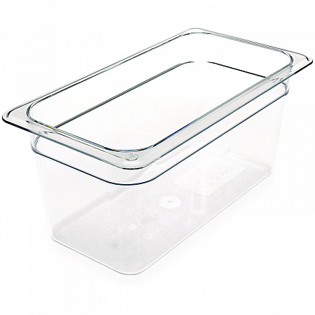 StorPlus Polycarbonate Food Pan, 5.7 qt, 6.88 x 12.75 x 6, Clear, Plastic (3066207)