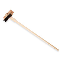 Sparta Broiler Master Grill Brush and Scraper with Handle, Metal Bristles, 48" Natural Wood Handle (4029400)