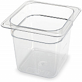 StorPlus Polycarbonate Food Pan, 2.5 qt, 6.38 x 6.75 x 6, Clear, Plastic (3068507)