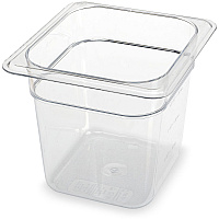 StorPlus Polycarbonate Food Pan, 2.5 qt, 6.38 x 6.75 x 6, Clear, Plastic (3068507)
