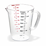 Commercial Measuring Cup, 0.5 gal, Plastic, Clear (4314407)