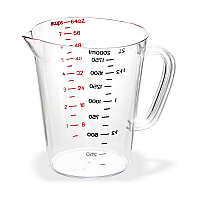 Commercial Measuring Cup, 0.5 gal, Plastic, Clear (4314407)