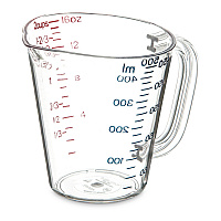 Commercial Measuring Cup, 1 pt, Plastic, Clear (4314207)
