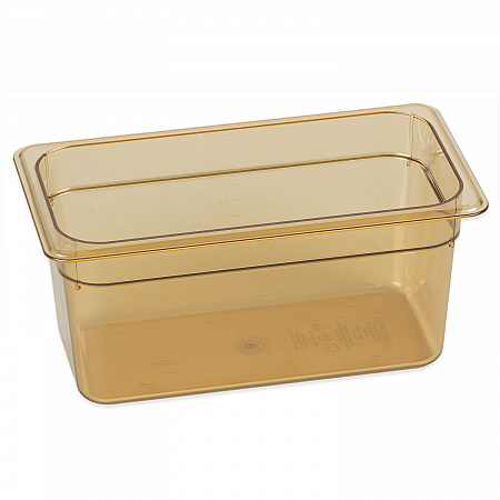 StorPlus High Heat Food Pan, 5.7 qt, 12.75 x 12.75 x 6, Amber, Plastic (3086213)