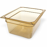 StorPlus High Heat Food Pan, 8.7 qt, 10.38 x 12.75 x 6, Amber, Plastic (10422B13)