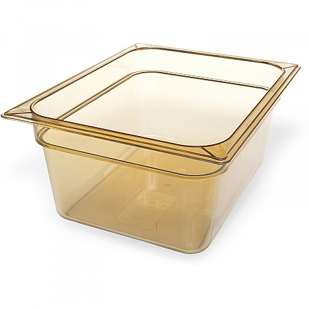 StorPlus High Heat Food Pan, 8.7 qt, 10.38 x 12.75 x 6, Amber, Plastic (10422B13)