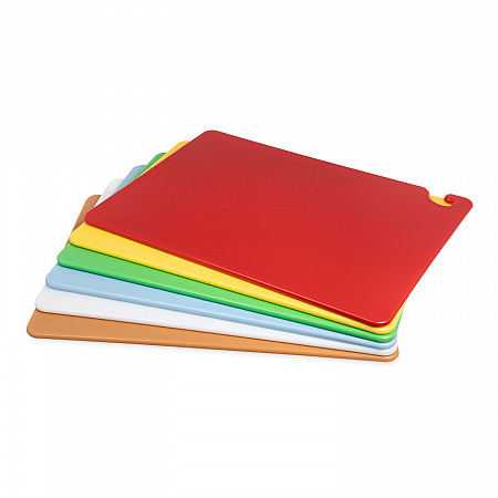 Cut-N-Carry Color Cutting Board with Molded-In Ruler, Assorted Colors, 6/Pack (CB1824KC)