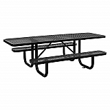 ADA Compliant Expanded Steel Picnic Table, Rectangular, 96 x 60 x 29.5, Black Top and Base (695289BK)