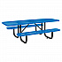 ADA Compliant Expanded Steel Picnic Table, Rectangular, 96 x 60 x 29.5, Blue Top and Base (695289BL)