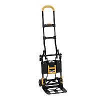 2-in-1 Folding Hand Truck, 300 lb Capacity, 17" x 30.5" x 33.5", Black/Yellow (12225YGB1E)