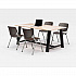 Midtown Dining Table with Four Brownstone Kool Series Chairs, 36 x 72 x 30, Kensington Maple (840031900500)