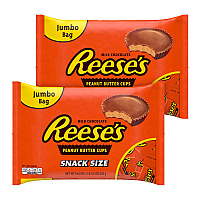 Snack Size Peanut Butter Cups, 19.5 oz Bag, 2 Bags/Carton (60004058)